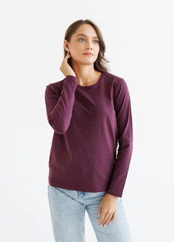 Лонгслів жіночий Наталюкс 2XL баклажан (4123582813361)