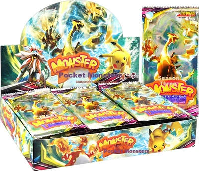 Карточки QiJi Pokemon Pikachu, классическая версия, Pocket Monster Cards, игрушка в подарок детям.