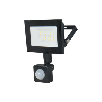 Прожектор LED UEC Delta SLC-MS 20Вт з датчиком руху 6500K IP54 чорний [SLC-20-IP54-MS-B]