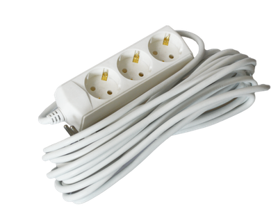 Підовжувач П03 3 місця 2P+PE/7м 3х1мм2 10А/250В ECO UEC [WYP10-10-03-07-GGU]