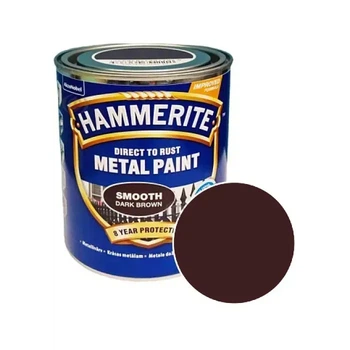Краска по металлу 3-в-1 Hammerite гладкая Smooth 5 литров Темно-коричневый