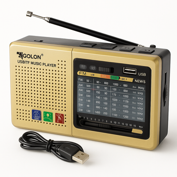 Мобильный радио приемник Golon RX-6622 с MP3 плеером и механическим поиском