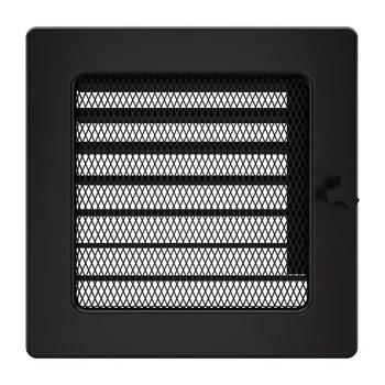 Вентиляционная решетка для камина из жалюзи SAVEN 17x17 (черный)