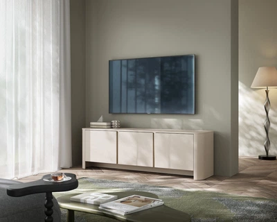 Тумба под ТВ Perfect Home Бари / Bari RTV168 3-дверная Кашемир
