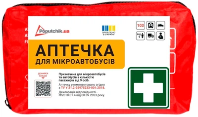 Аптечка автомобильная Poputchik АМА-2 (02-012-М)