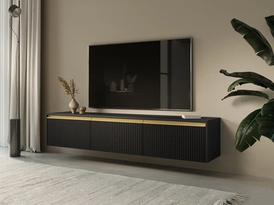 Тумба под ТВ Perfect Home Роял / Royal RTV180 3-дверная Черный