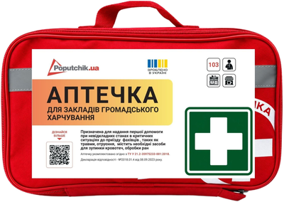Аптечка медицинская Poputchik для заведений общественного питания (02-096-М)