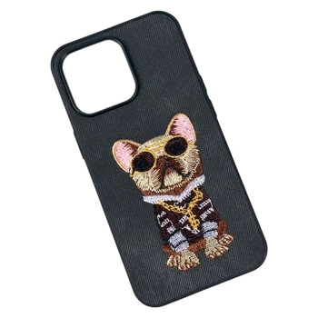 Чехол (накладка) Samsung A376 Galaxy А37 / Galaxy A37 5G, Teddy Bear Embroidered, Bulldog Black, Рисунок - 757460