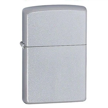 Запальничка Zippo Satin Chrome 205 Сріблястий Латунь Бензиновая