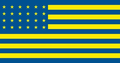 Флаг "США, сине-желтый", 100 x 150 см, прапорная сетка (І00244-ПС3)