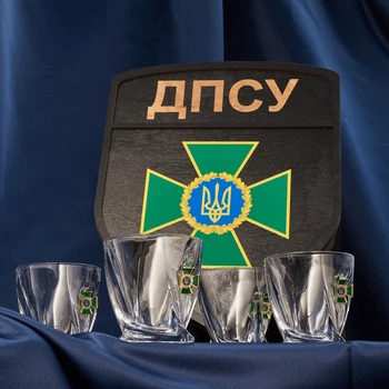 Набор стаканов хрусталь VSKLO Шеврон большой 4 шт 340 мл (ДПСУ)