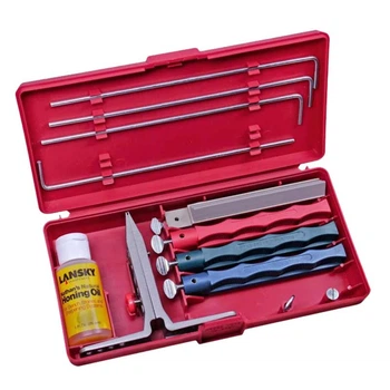 Точильный станок Lansky Universal Sharpening System Набор 4 камня Красный