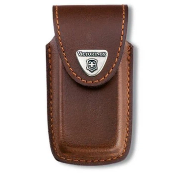 Чехол Victorinox кожаный (91 мм, 5-8 слоев), коричневый, с креплением на пояс