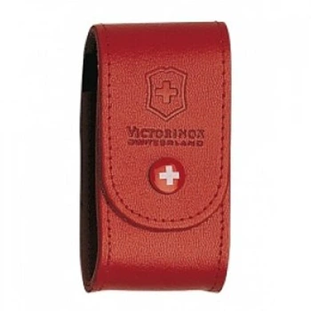Чехол Victorinox поясной (91 мм, 5-8 слоев), красный, натуральная кожа