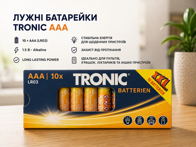 Батарейки TRONIC LR03 ААA 10шт (PS-202505)