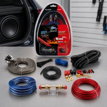 Комплект разноцветных проводов для сабвуферного усилителя Boschmann BM Audio AWT-8K