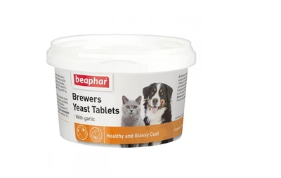 Кормова добавка для собак та котів Beaphar Yeast Tablets пивні дріжджі з часником таблетки - 250 шт