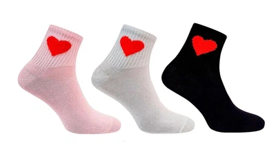 Шкарпетки універсальні демісезонні 3 пари Super Socks 012.S101 Серце 36-40р. Асорті