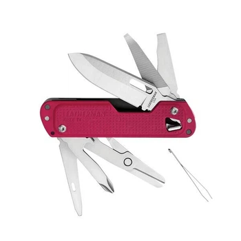 Мультитул Leatherman Free T4, карманный, сталь, 12 функций, красный, вес 122 г