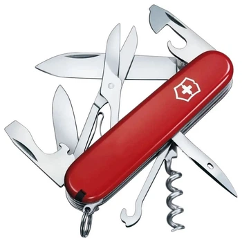 Мультитул Victorinox Climber Ukraine красно-чёрный 14 функции 91мм (1.3703.1.3)