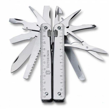 Мультитул Victorinox Swisstool X Plus 115мм, 39функ+чёрн.кожан.чехол, полноразмерный, для электрика