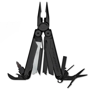 Мультитул Leatherman Wave Black 17 функций чёрный полноразмерный (831331)
