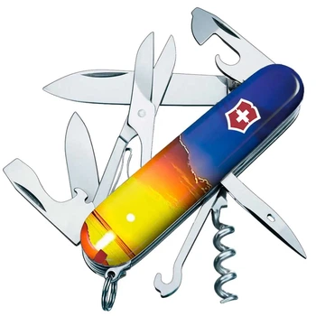 Мультитул складной Victorinox Climber Ukraine 91мм 15 функций Черный (1.3703.7.T3220pw)