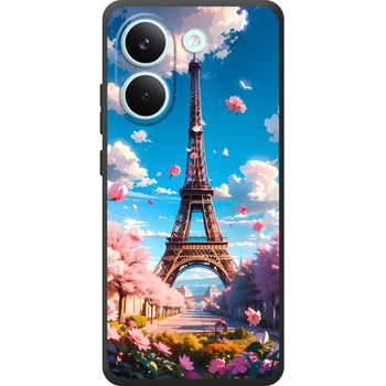 Силиконовый Чехол с Картинкой для Xiaomi Poco X8 Pro Принт (Париж, Эйфелева Башня) (72245-ysm035)