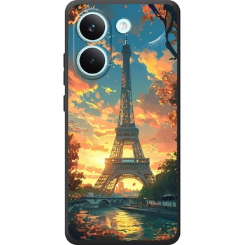 Силиконовый Чехол с Картинкой для Xiaomi Poco X8 Pro Принт (Париж, Эйфелева Башня) (72245-ysm037)