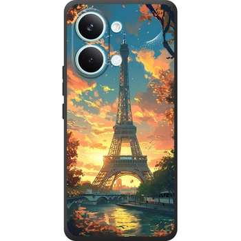 Силиконовый Чехол с Картинкой для Xiaomi Poco X8 Pro Max Принт (Париж, Эйфелева Башня) (72441-ysm037)