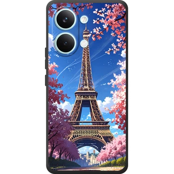 Силиконовый Чехол с Картинкой для Xiaomi Poco X8 Pro Max Принт (Париж, Эйфелева Башня) (72441-ysm036)