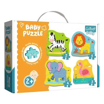Пазл 4 в 1 Trefl Baby Classic Животные на сафари 18 эл