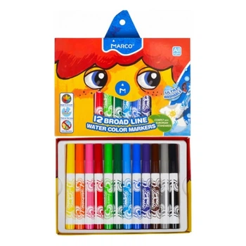 Фломастери Marco Super Washable Jumbo товсті 12 кольорів ,1632-12CB