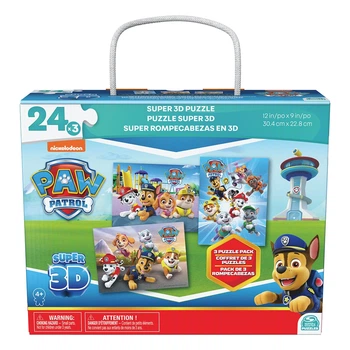 Пазл 3 в 1 Paw Patrol Щенячий патруль Супер 3D 3х24 эл, SM98351/6066807