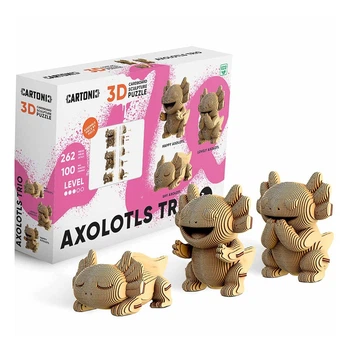Картонный конструктор Cartonic 3D Puzzle Axolotls Trio