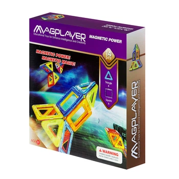 Конструктор магнитный Magplayer Магнитный набор 14 эл, MPB-14