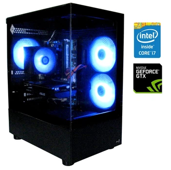 Ігровий ПК AeroCool Viewport Mini ARGB Tower / Intel Core i7-3770 (4 (8) ядер по 3.4 - 3.9 GHz) / 16 GB DDR3 / 500 GB SSD / nVidia GeForce GTX 970, 4 GB GDDR5, 256-bit / 750W / Win 10 Pro + Кабель живлення б/в