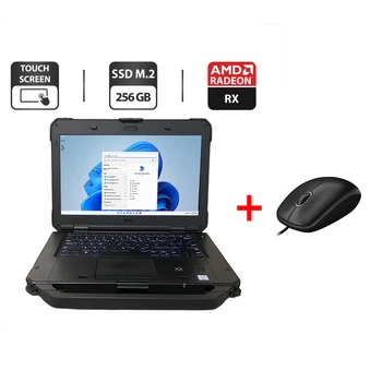 Захищений ноутбук Dell Latitude 5420 Rugged / 14" (1920x1080) IPS Touch / Intel Core i5-8350U (4 (8) ядра по 1.7 - 3.6 GHz) / 16 GB DDR4 / 256 GB SSD M.2 / AMD Radeon RX 540, 4 GB GDDR5, 128-bit / WebCam / Стилус / Два АКБ б/в + Подарунок Миша / USB