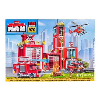 Конструктор Zuru Max Fire Adventure Fire Station 976 эл, 83165