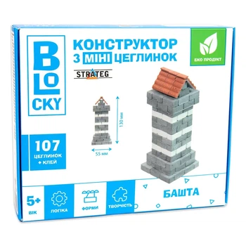 Строительный набор для творчества Strateg Blocky Башня, 31022