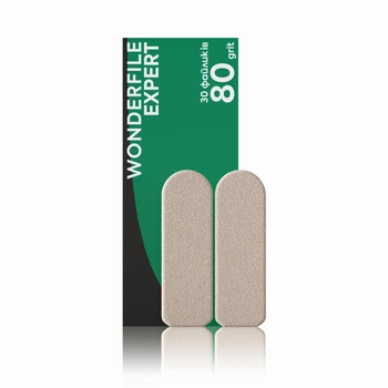WONDERFILE Змінні файли для педикюрної терки на клейовій основі, 80 гріт (30шт)