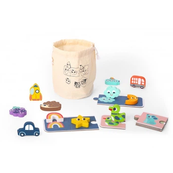 Лото деревянные фигурки Tooky Toy TH324