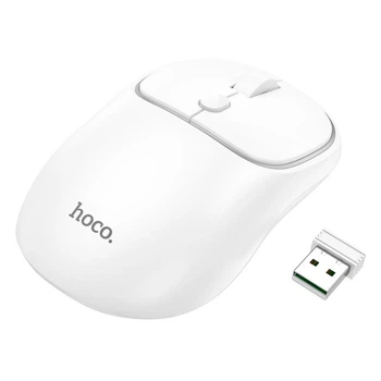 Миша Hoco GM25 Royal dual-mode business wireless mouse - 2 стандартна Bluetooth 5.2 + 2.4G біла