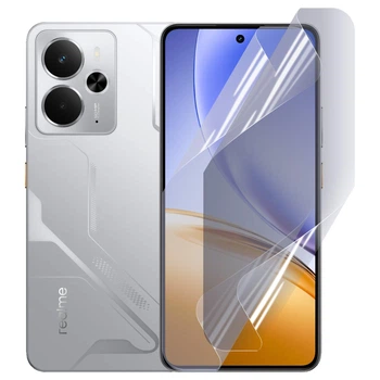 Антишпион приватная плёнка гидрогелевая для Realme C63 противоударная на реалми ц 63 прозрачная
