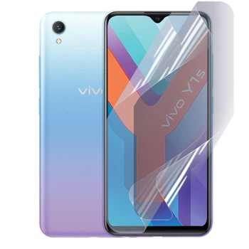 Антишпион приватная плёнка гидрогелевая для Vivo Y1s противоударная на виво у 1s прозрачная