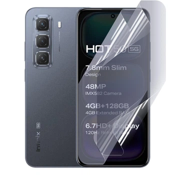 Плёнка гидрогелевая для Infinix Hot 50 (X6882) глянцевая противоударная на инфиникс хот 50 (x6882) прозрачная