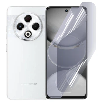 Антишпион приватная плёнка гидрогелевая для Tecno Spark 30 (KL6) противоударная на техно спарк 30 (kl6) прозрачная