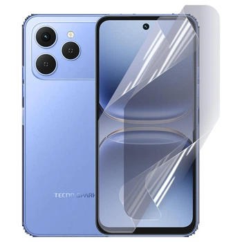 Антишпион приватная плёнка гидрогелевая для Tecno Spark 40 (KM5n) противоударная на техно спарк 40 (km5n) прозрачная