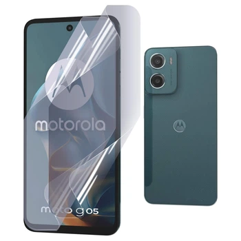 Антишпион приватная плёнка гидрогелевая для Motorola G05 противоударная на моторола джи 05 прозрачная