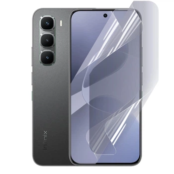 Антишпион приватная плёнка гидрогелевая для Infinix Hot 60 Pro (X6885) противоударная на инфиникс хот 60 про (x6885) прозрачная
